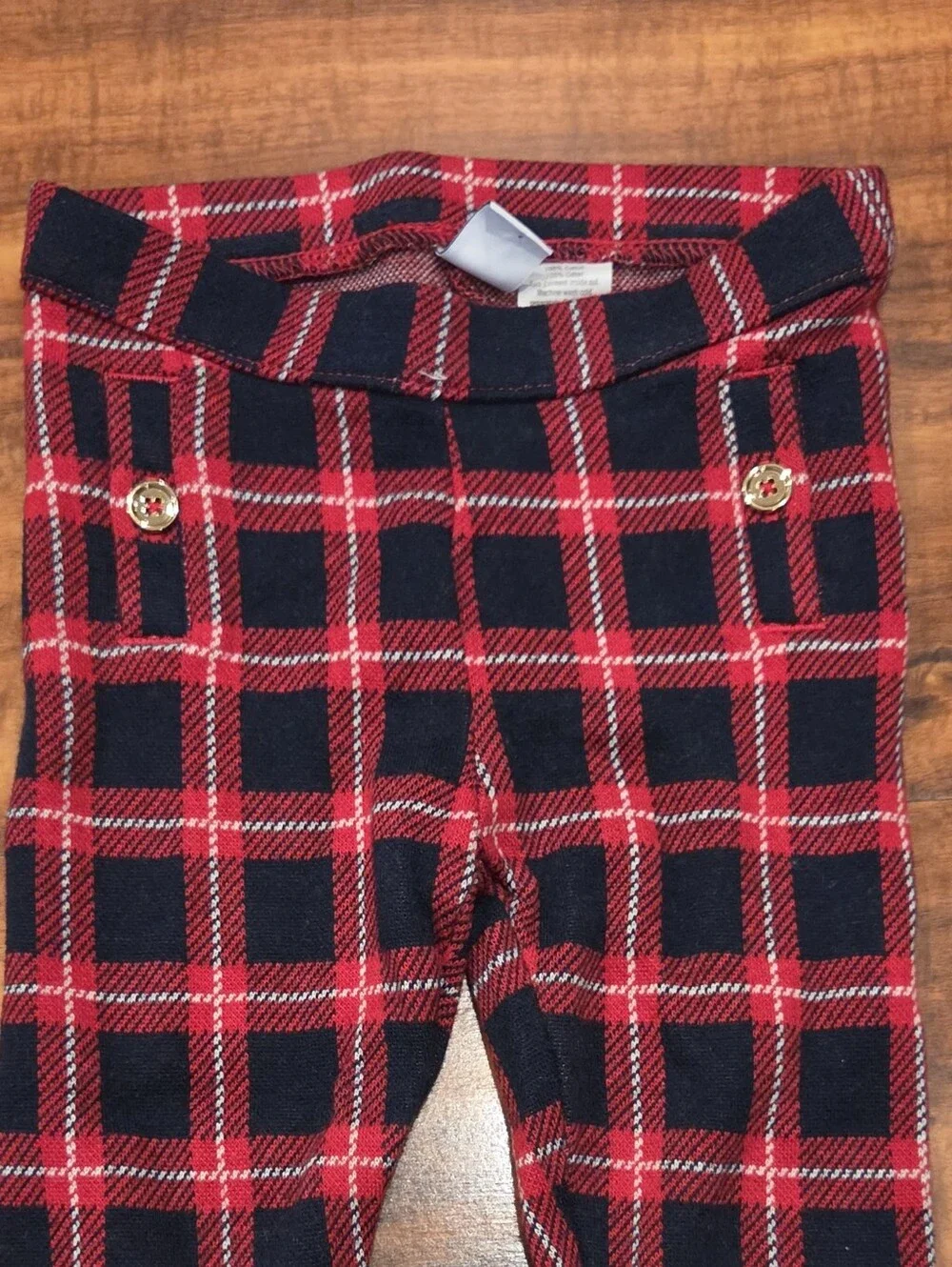 Janie and Jack EUC 18-24 Months Red Reindeer Sweater & Red/Navy Plaid Pants